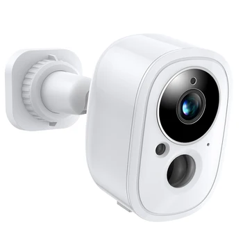 Беспроводная наружная камера безопасности 2K, домашняя камера наблюдения с питанием от аккумулятора и цветным ночным видением, двухсторонний звук