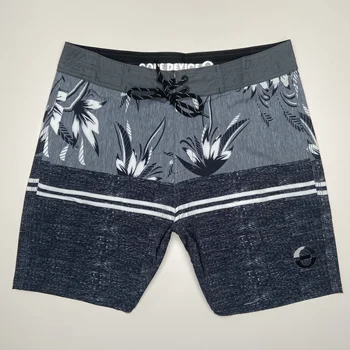 Летние мужские короткие брюки 2023 года с принтом листьев, модные пляжные шорты для отдыха на море, быстросохнущая и водонепроницаемая одежда для плавания для мужчин