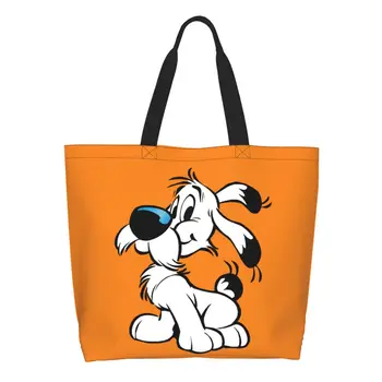 Милая сумка-Тоут Для покупок Asterix И Obelix Dogmatix, Перерабатывающая Забавную Мультяшную Собаку Idefix, Холщовая Сумка Для покупок Через плечо
