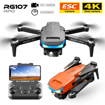НОВЫЙ RG107 Pro Drone ESC 4K Трехсторонний Обход препятствий Профессиональная Двойная HD Камера FPV Аэрофотосъемка Складной Квадрокоптер