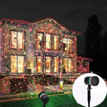 Светодиодные Рождественские лазерные проекторы, движущиеся в полный рост, Звездный свет для вечеринки на открытом воздухе, лампа для газона, Украшение сада, ночные огни
