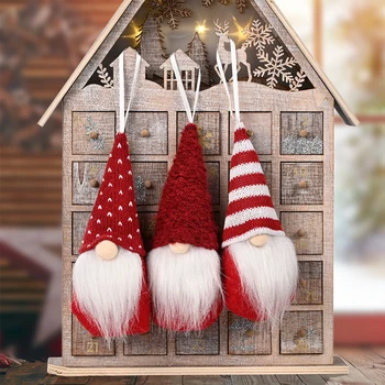Рождественский кулон с безликим гномом Креативный кулон с Рождественской елкой Украшение Рождественской елки Домашний декор Подарки на Новый 2023 год