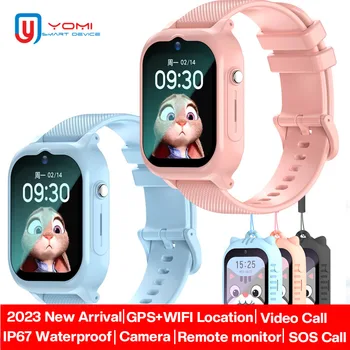 2023 Детские Умные Часы Водонепроницаемый Видеозвонок С Большим Экраном Пульт Дистанционного Управления GPS Wi-Fi Android Phone Watch Reloj Inteligente