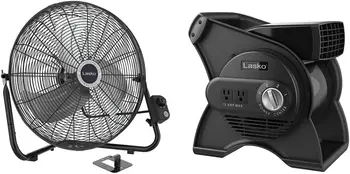 Высокоскоростной быстросъемный вентилятор, легко преобразуется в напольный вентилятор, 7 x 22 x 22 дюйма, черный и U12104 Высокоскоростной поворотный Uti