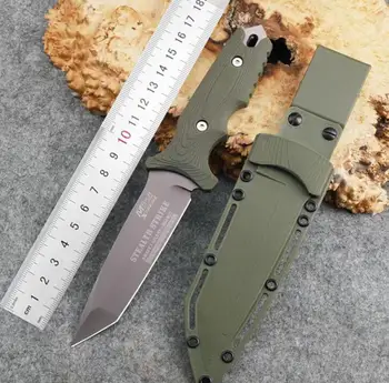Прямой нож с высококачественным стальным лезвием 440C, нож для выживания на открытом воздухе, тактические карманные ножи EDC Knife