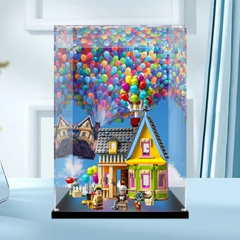 20x15x30 см 3 мм Витрина С Рисунком Для Lego 43217 Flying Balloon Up House Строительные Блоки Showcase Blocks Аксессуары