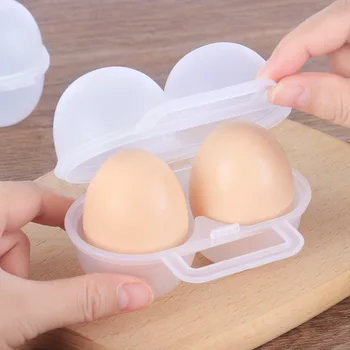 Коробка для хранения яиц с брелоком, контейнер для хранения яиц с 2 сетками, Пластиковые практичные держатели для дозатора яиц Для кейса с фиксированной ручкой