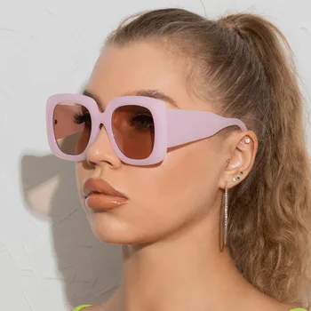 Женские солнцезащитные очки в толстой оправе в стиле ретро Унисекс с толстой дужкой, большие квадратные солнцезащитные очки большого размера, модные солнцезащитные очки в толстой оправе