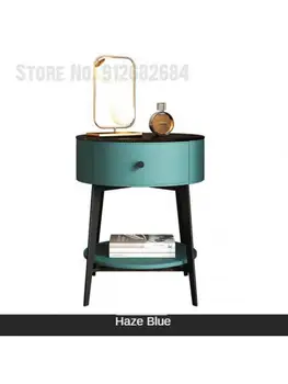Прикроватный столик скандинавский современный простой светлый роскошный Итальянский небольшой семейный шкаф для спальни железный круглый шкаф для хранения прикроватный шкаф