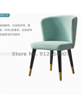 Простой обеденный стул в стиле постмодерн, легкая роскошная ткань, сетка, красный стул Ins, Скандинавский стул со спинкой из массива дерева, модный стул Cafsimple Poste