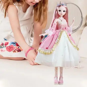 Кукла-принцесса в платье и аксессуарах, макияж для детей, игрушки для девочек