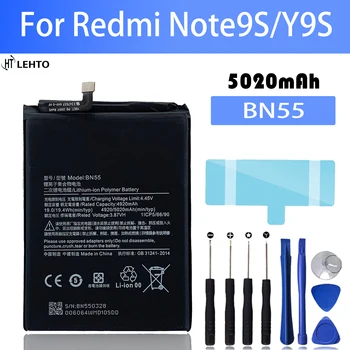 Новый 100% оригинальный аккумулятор BN55 для аккумуляторов телефонов Redmi Note9S/Y9S Bateria