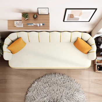 Ленивый минималистский диван Поролоновая губка Белый Современные зеленые диваны для гостиной Эргономичный Прямой Диван Soggiorno Мебель для спальни
