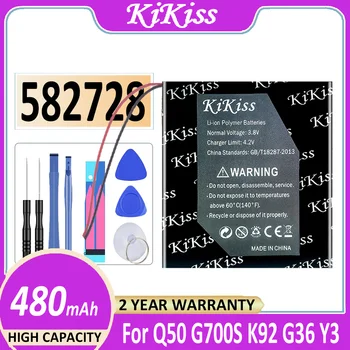 Оригинальный Аккумулятор KiKiss 582728 480 мАч Для Q50 G700S K92 G36 Y3 Для детских умных часов mp3 602828 Digital Bateria