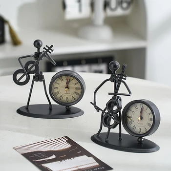 пасхальное украшение дома миниатюрная фигурка декоративная скульптура Металлические скульптуры статуэтки настольные часы декор комнаты часы