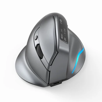 Беспроводная игровая мышь с разрешением 3200 точек на дюйм Эргономичная вертикальная игровая мышь с 8 кнопками, перезаряжаемая на 2,4 Г, для ПК, ноутбука, офиса, дома