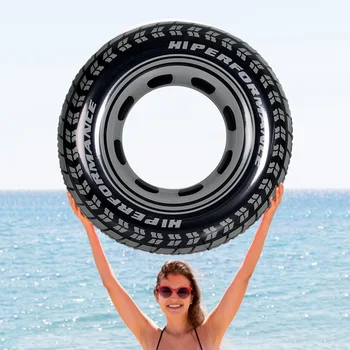Черная колесная шина, надувной круг для бассейна, экологичная летняя автомобильная шина, кольцо для плавания, надувной матрас для водных развлечений