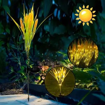 Ночник Солнечная Дорожка Свет Рисовый колос неправильной формы Пейзажный светильник ABS Водонепроницаемый Пшеничный колос из рисового колоса Свет для газона