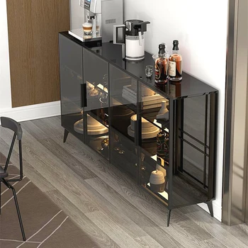Легкий роскошный сервант, винный шкаф, встроенный современный минималистичный чайный шкафчик, высококачественный шкафчик для хранения каменных плит, бытовое стекло