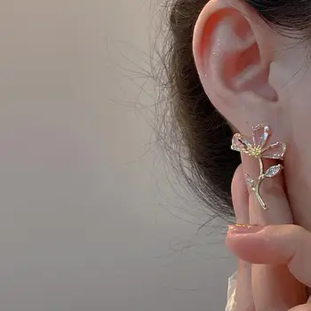 1 Пара сережек с гальваническими заклепками для ушей, свадебные женские драгоценные серьги