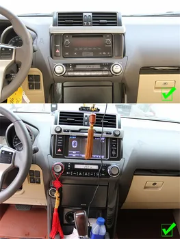 128 ГБ ROM Tesla Screen Android 13 Мультимедийный видеоплеер для Toyota Land Cruiser Prado 150 2014-2017 Автомобильный радиоприемник GPS стерео