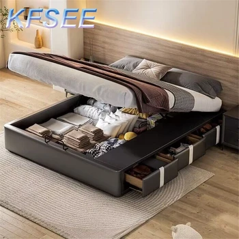 Роскошная кровать для хранения Future Life Kfsee 180*200 см в спальне