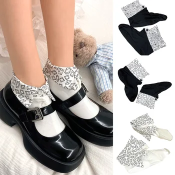 Женские носки до щиколотки с отворотом в корейском стиле, носки в балетном стиле, носки в стиле харадзюку, дышащие Мягкие удобные носки для девочек