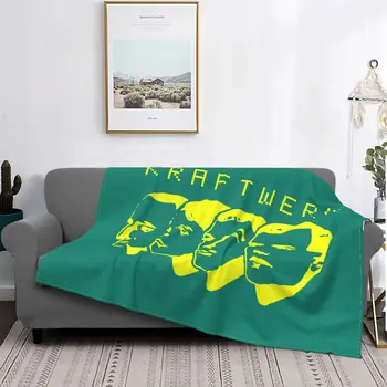 Флисовое одеяло рок-группы Kraftwerk, винтажное покрывало для дивана, постельное белье, покрывала для гостиной