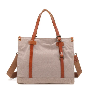 Модная женская сумка, холщовая сумка через плечо, большая вместительная простая сумка через плечо