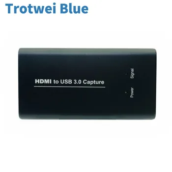 Карта захвата HDMI Устройство видеозахвата USB3.0 HDMI 4K 60Hz HDMI-USB Видео HD Захват Игры Прямая трансляция с микрофоном