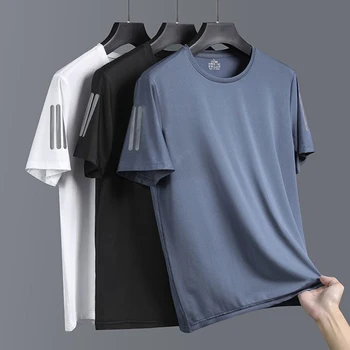Xiaomi Mijia Летняя быстросохнущая футболка, мужская Свободная Дышащая футболка, Мужская Повседневная мужская футболка из Ледяного шелка, Модная Спортивная