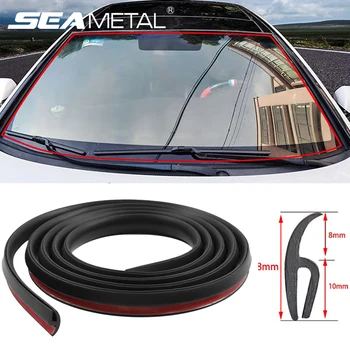 Уплотнительная прокладка на лобовом стекле автомобиля SEAMETAL, резиновый заполнитель зазоров в переднем стекле, Шумоизоляция, Водонепроницаемые ветрозащитные уплотнительные полосы h-образной формы.