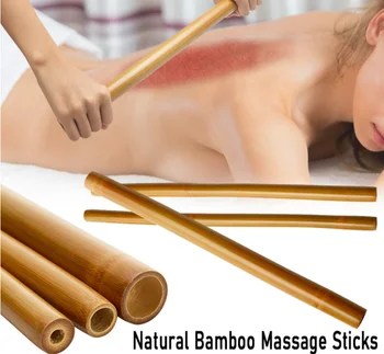 Новые бамбуковые оздоровительные палочки для массажа лица с вращением на 360 градусов, для коррекции фигуры, релаксации, лифтинга, удаления морщин, массажа лица