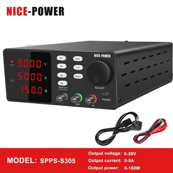NICE-POWER 30V 10A Регулируемый Программируемый Импульсный Источник Питания Постоянного Тока Цифровой Регулятор Напряжения Настольный Источник Заряда 120V 3A