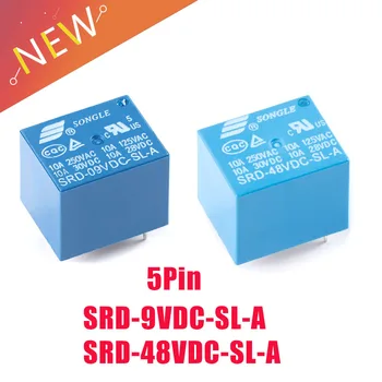 5шт/1шт Новые SRD-9VDC-SL-A SRD-48VDC-SL-A Электромагнитные Реле 5-Контактный разъем 9V 48V постоянного тока Высокого Качества