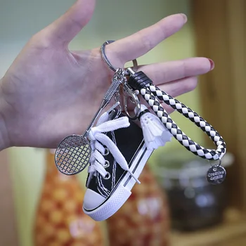 Мини-кроссовки из мягкой резины Kawaii Автомобильный брелок Креативная маленькая сумка для обуви Подвеска в виде сумки Декоративная застежка