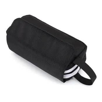 Однотонный Черный пенал из двухслойной ткани Оксфорд Вместительная сумка для карандашей Вместительная сумка для ручек Студенческие подарки
