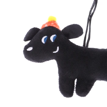 Мультяшный Плюшевый Брелок с черной собакой, Милые Куклы, Брелок для ключей, Креативный Щенячий рюкзак, Подвеска для девочки, подарок на День Рождения