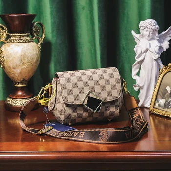 Элегантная женская сумка Новинка 2023 года, новая модная сумка-мессенджер на одно плечо, Брендовый дизайнерский кошелек на цепочке, винтажная сумка для покупок для девочек