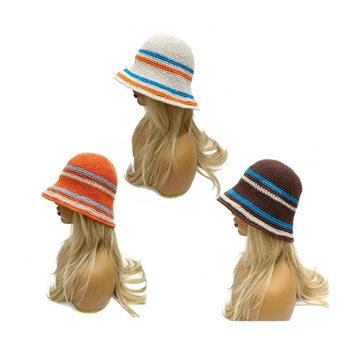MXMB Вязаная лыжная шапка-ведро, зимняя Рыбацкая шапка, Вязаная полосатая Рыбацкая шапка для взрослых подростков, Ветрозащитная шапка для поездок на работу.