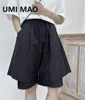 UMI MAO Yamamoto Темные повседневные брюки Женские шорты Брюки капри свободного кроя Женские брюки для женщин Femme Y2K