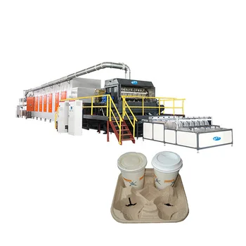 YG экспортируется В Африку -Полуавтоматическая машина для формования бумажной массы из переработанной целлюлозы, изготовляющая лоток для яиц / фруктов / кофейных чашек