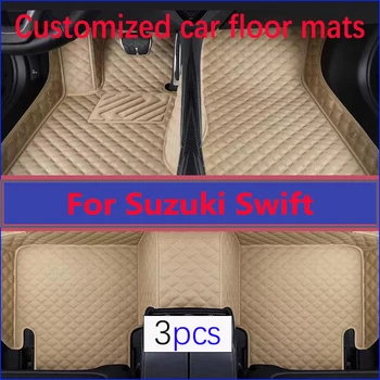 Кожаные Автомобильные Коврики Для Suzuki Swift AZG412 413D 414 2011 ~ 2017 5-Дверный Водонепроницаемый Коврик Автомобильный Коврик Для Пола Автомобильные Аксессуары