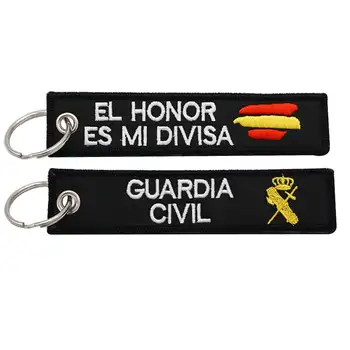 функциональный брелок с вышивкой el honor es mi divisa для spain guard civil Y2-19