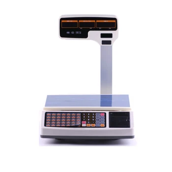 Электронные цифровые весы со светодиодным дисплеем весом 30 кг, печать квитанций для розничной торговли с программным обеспечением