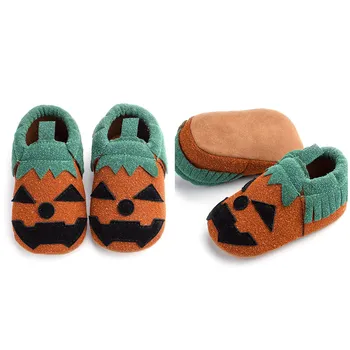 Детская Обувь для косплея с тыквой, плюшевая мягкая домашняя обувь, теплые домашние костюмы на Хэллоуин, аксессуары