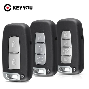 KEYYOU 2/3/4 Кнопки Smart Car Remote Key Case Shell Для Hyundai IX35 Sonata 8 Elantra Для Замены Kia K2 K5 Sportage Forte