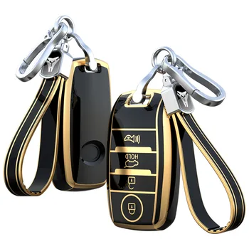 4 Кнопки Tpu Чехол Для Ключей Автомобиля Kia Squeak K5 2014 2015 2016 K3 K3S K4 Optima Sportage Rio Sorento Niro Smart Key Case