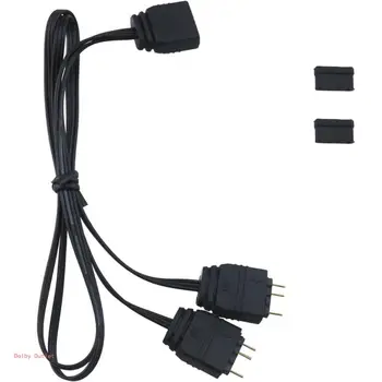 Удлинительный кабель ARGB 5V 3Pin, адаптер от 1 до 2, разветвитель концентратора вентилятора охлаждения для материнской платы MSI ASRock