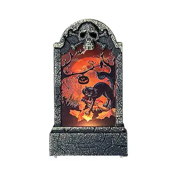 Ночник в форме надгробия, Лампа для Кладбища с черепом, Фестивальная настольная светодиодная лампа, украшение вечеринки для тематического бара на Хэллоуин